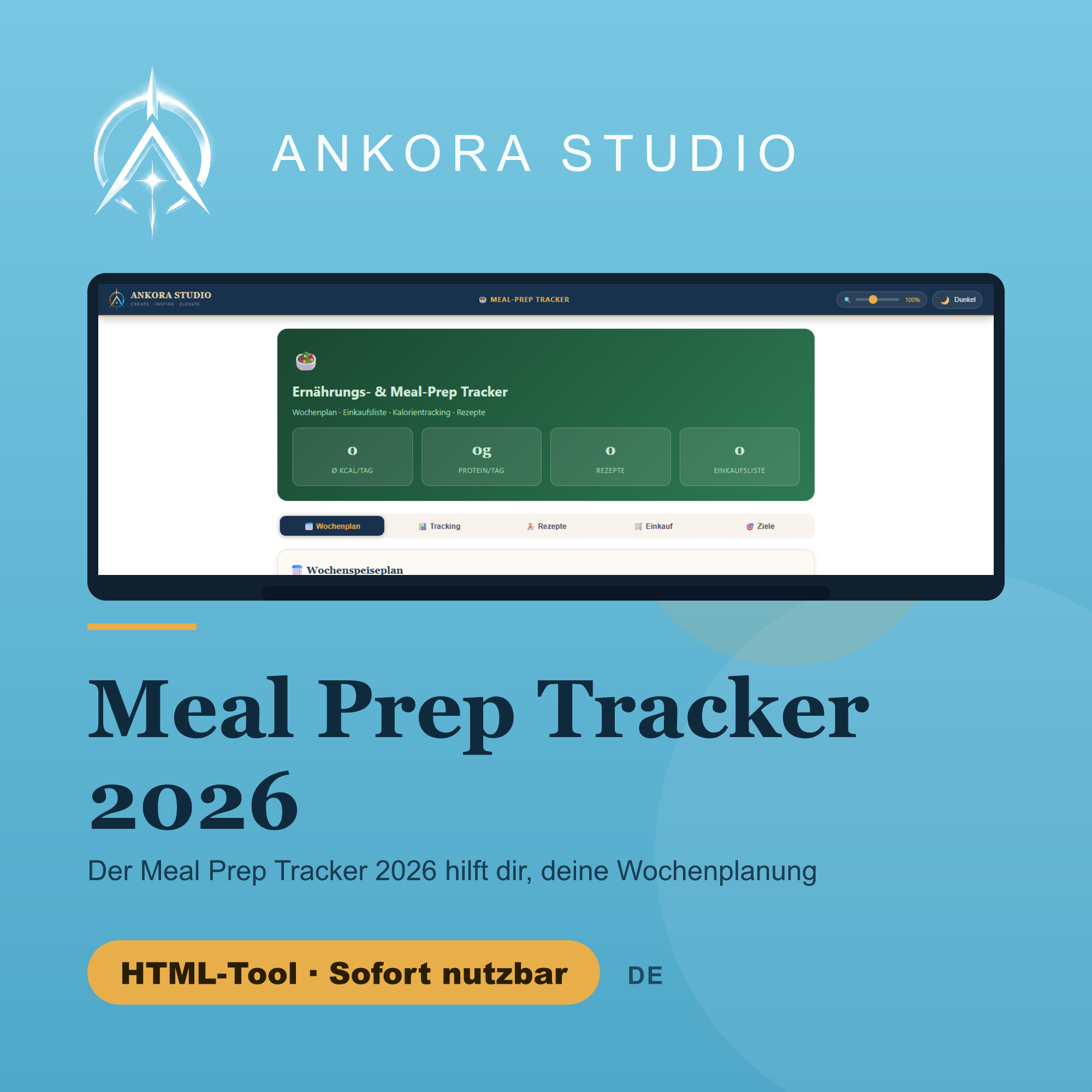Meal Prep Tracker 2026 Deutsch