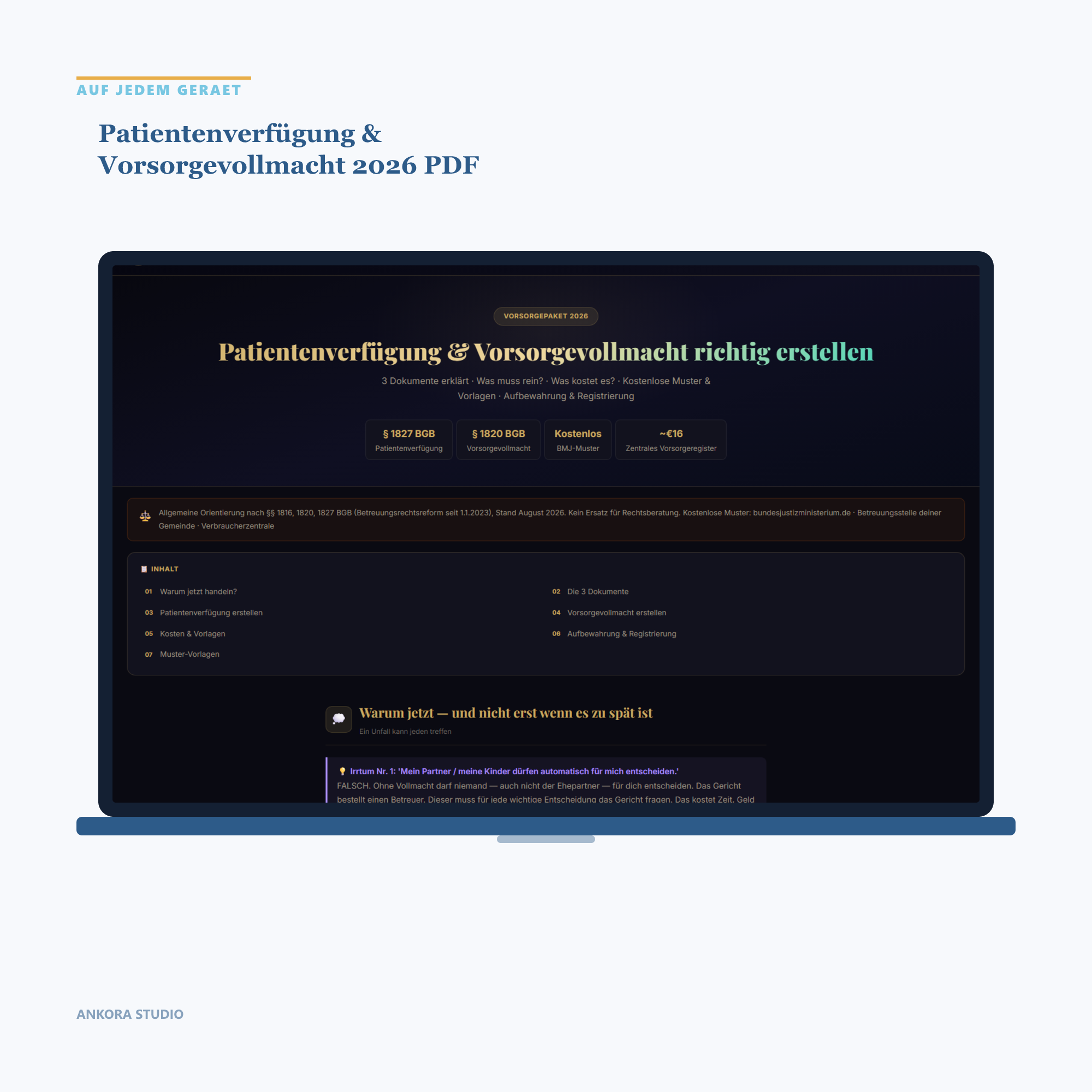 Patientenverfügung & Vorsorgevollmacht 2026 PDF
